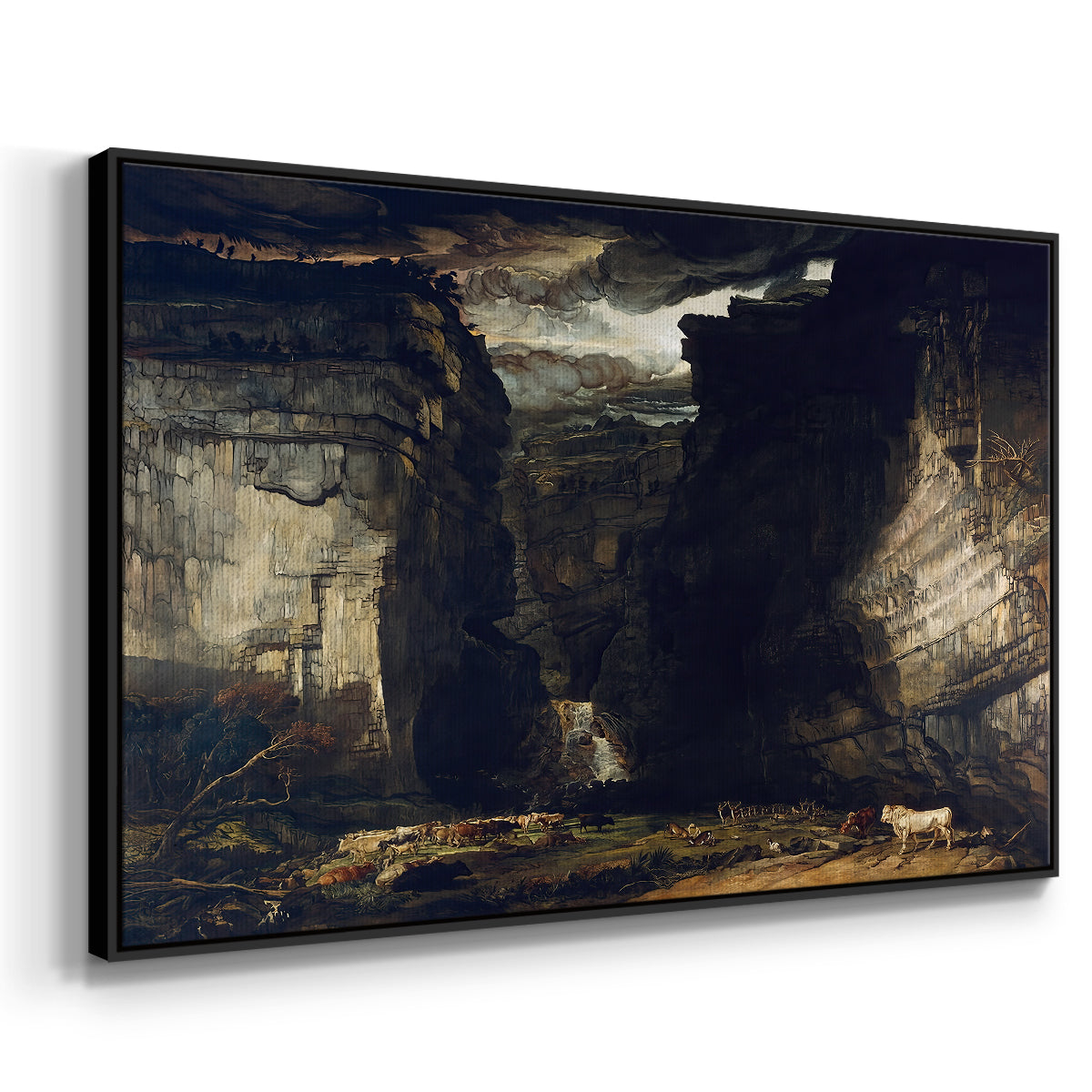 Gordale Scar, c. 1811-1813 - Floater Framed Canvas Print