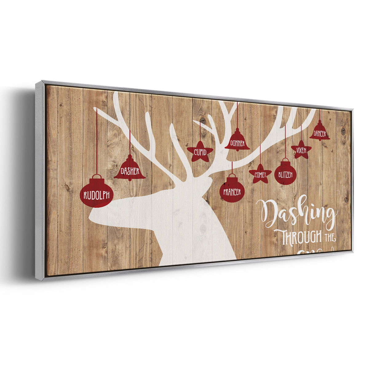 Dashing Through The Snow - Floater Framed Canvas Print