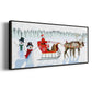 Santa's Snowmen Collection D - Floater Framed Canvas Print