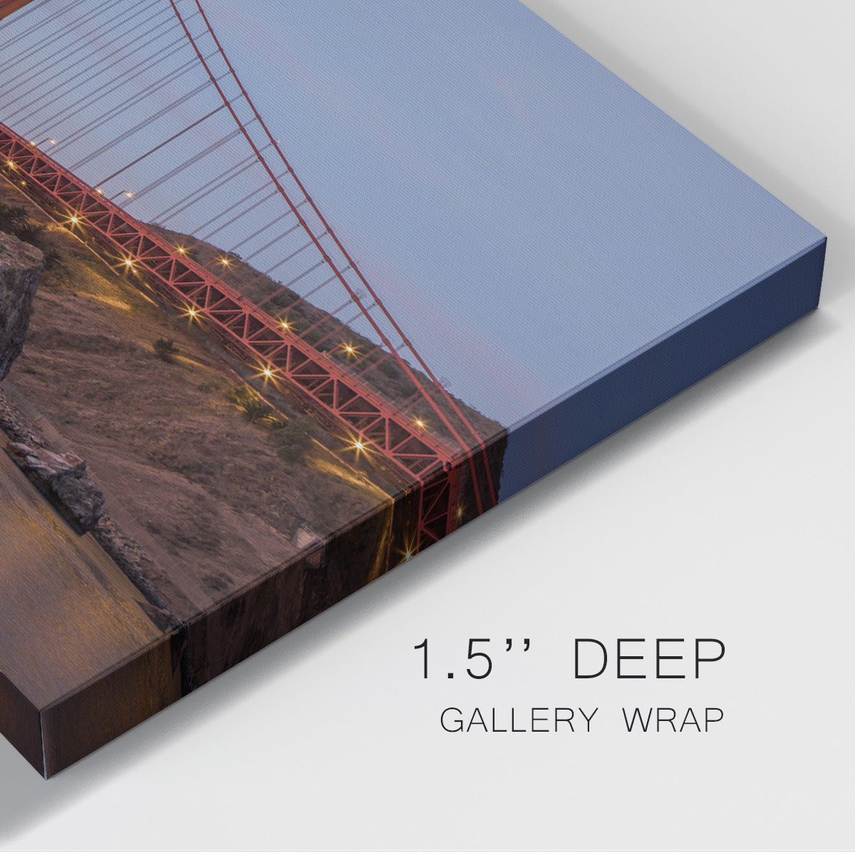 Golden Gate Span Premium Gallery Wrapped Canvas - Ready to Hang