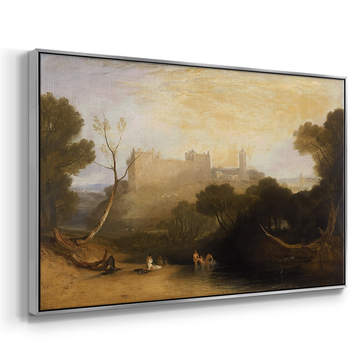 Linlithgow Palace, c. 1807 - Floater Framed Canvas Print