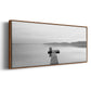 Black & White Water Panel XII - Floater Framed Canvas Print