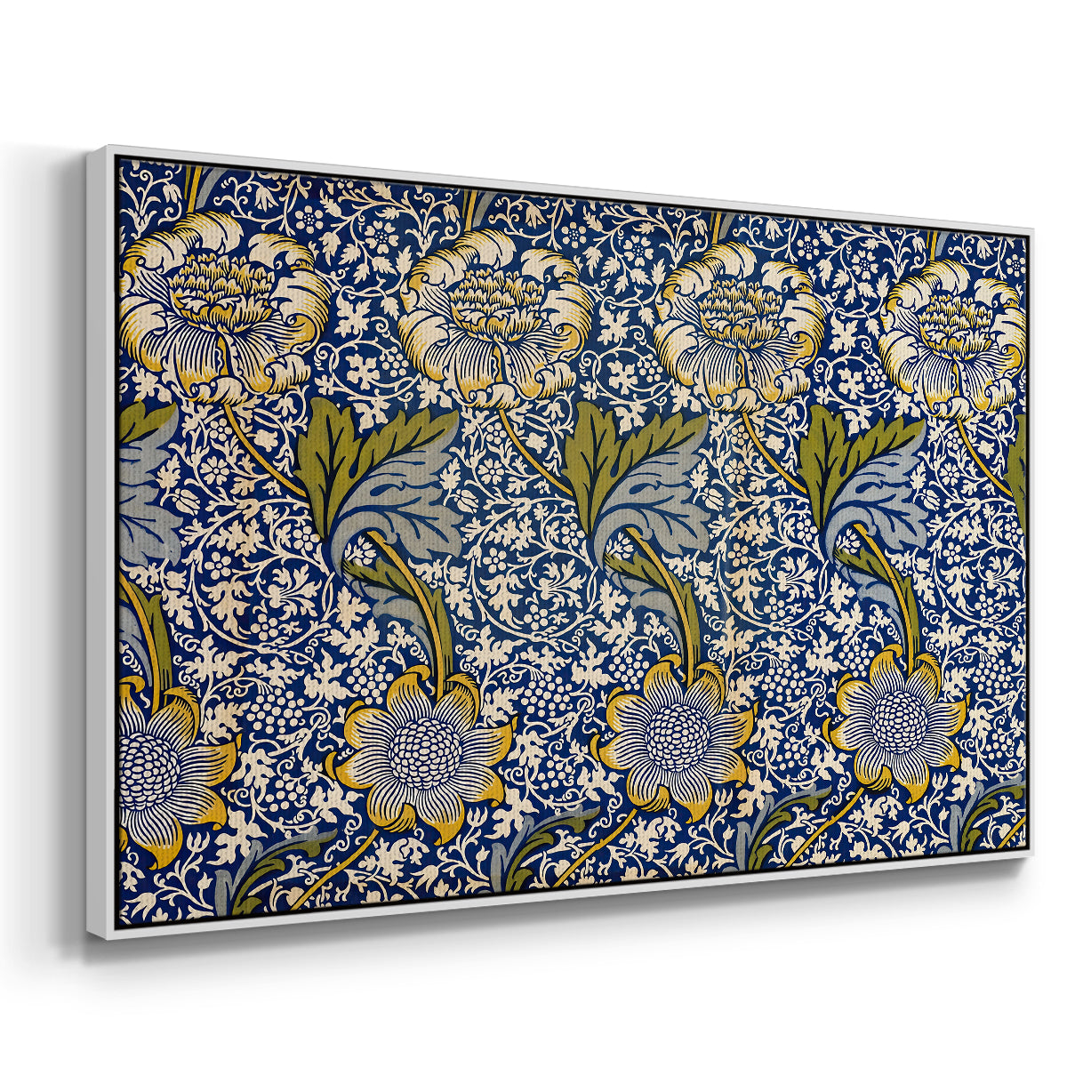 Kennet - Indigo/Gold, 1883 - Floater Framed Canvas Print