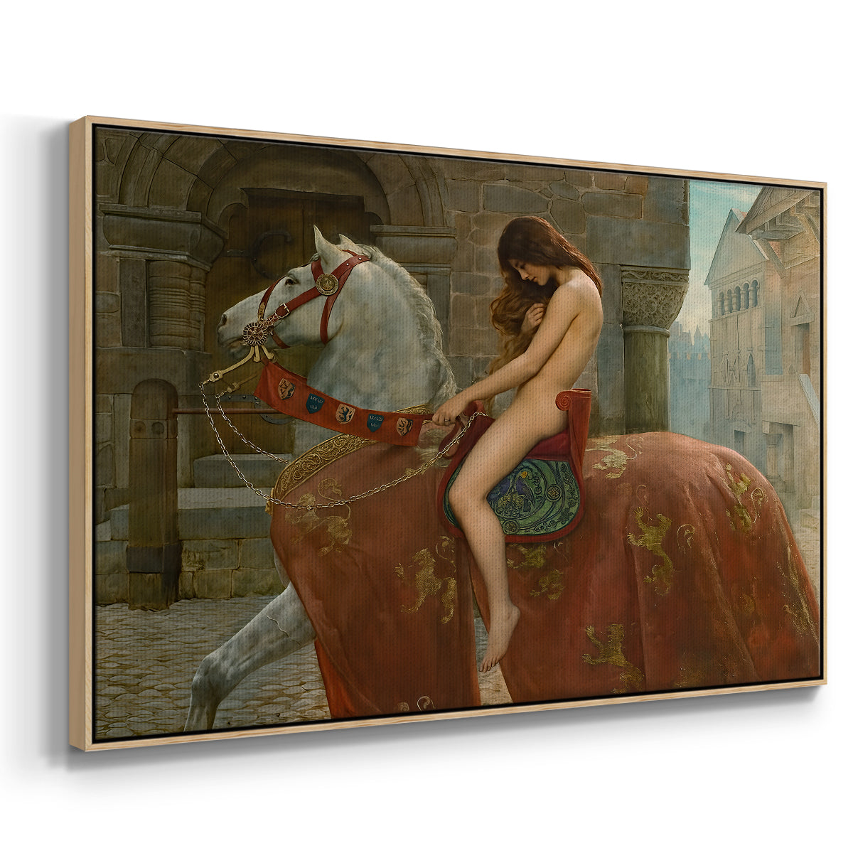 Lady Godiva, 1898 - Floater Framed Canvas Print