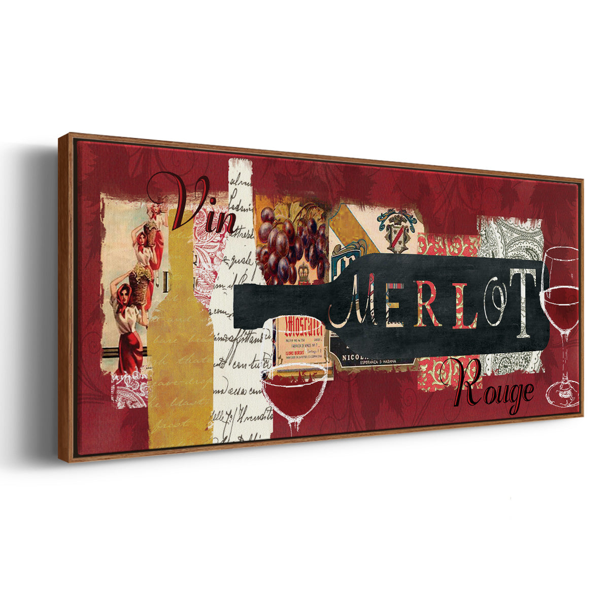 Merlot - Floater Framed Canvas Print