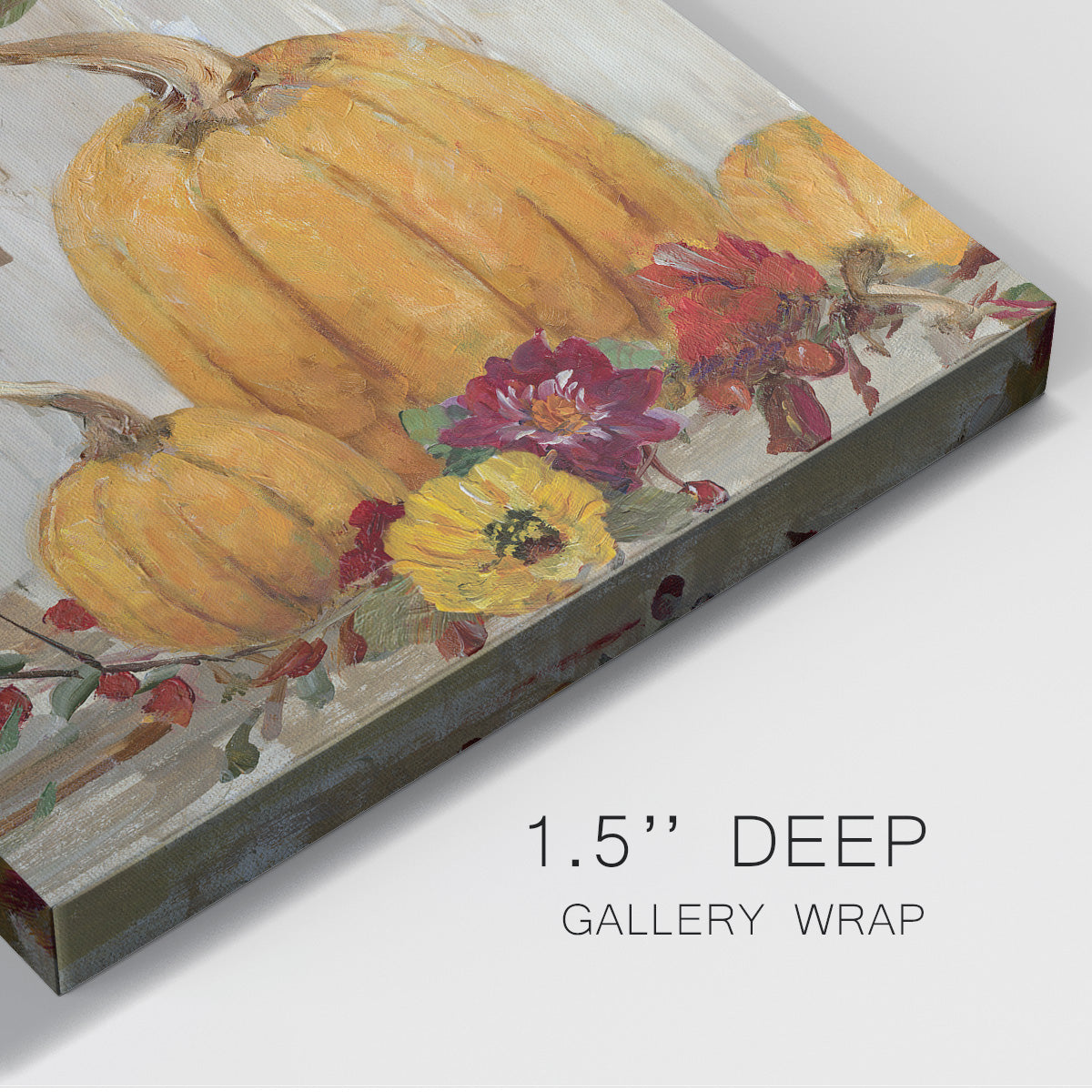 Happy Fall Pumpkins-Premium Gallery Wrapped Canvas - Ready to Hang