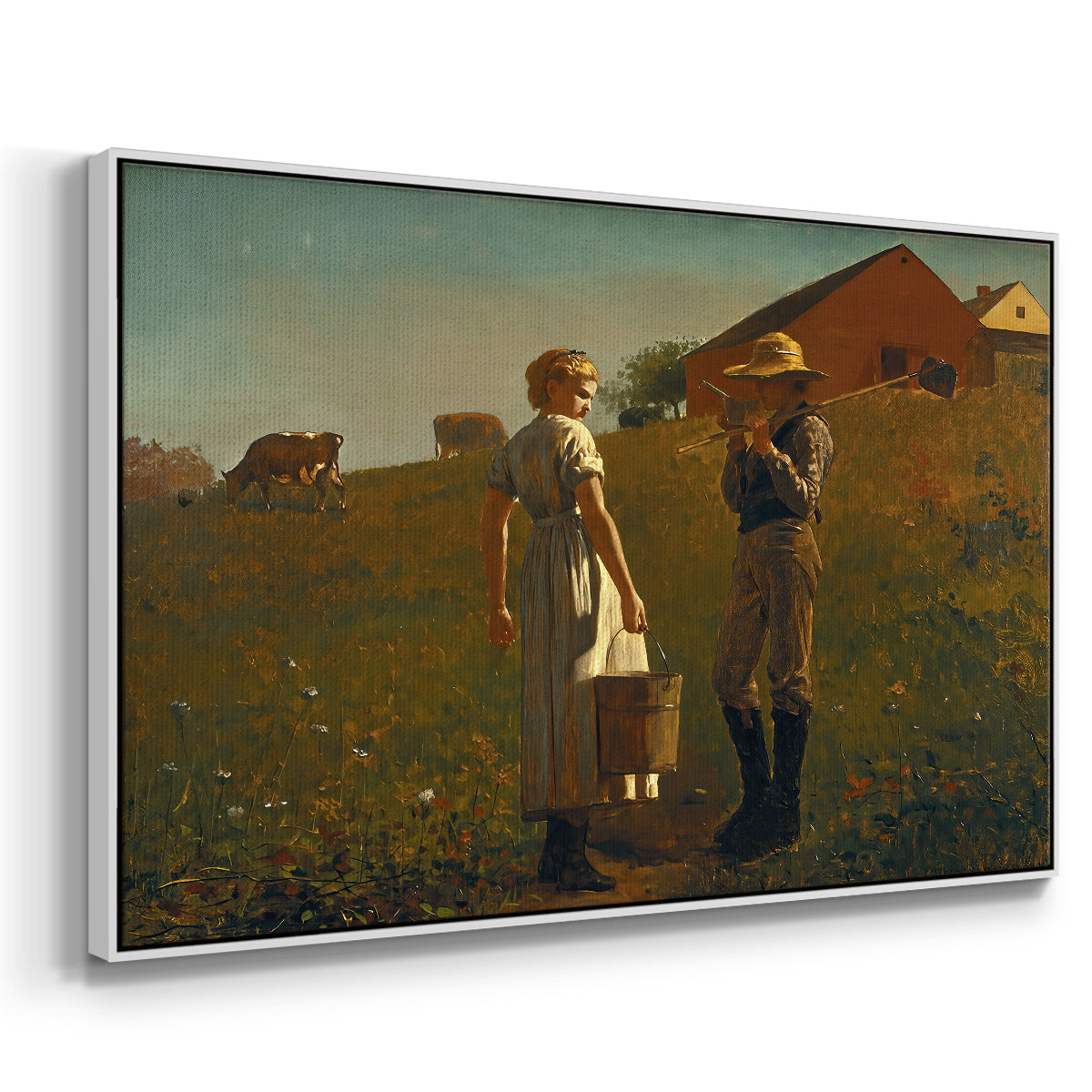 A Temperance Meeting, 1874 - Floater Framed Canvas Print