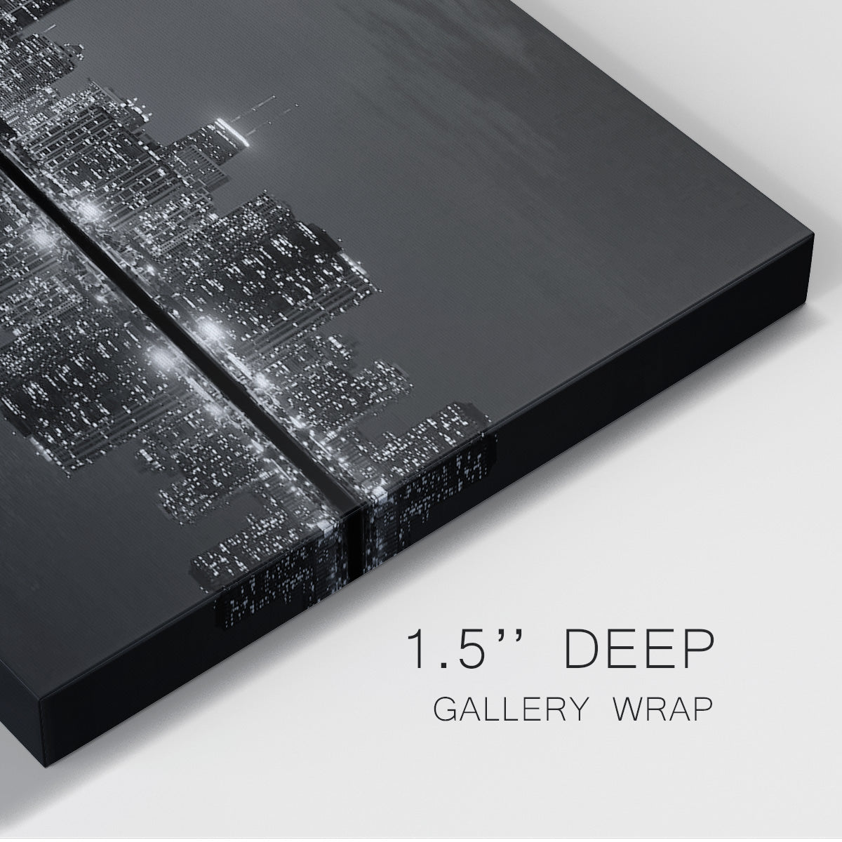 Chicago Panorama Black & White - Canvas Art Print