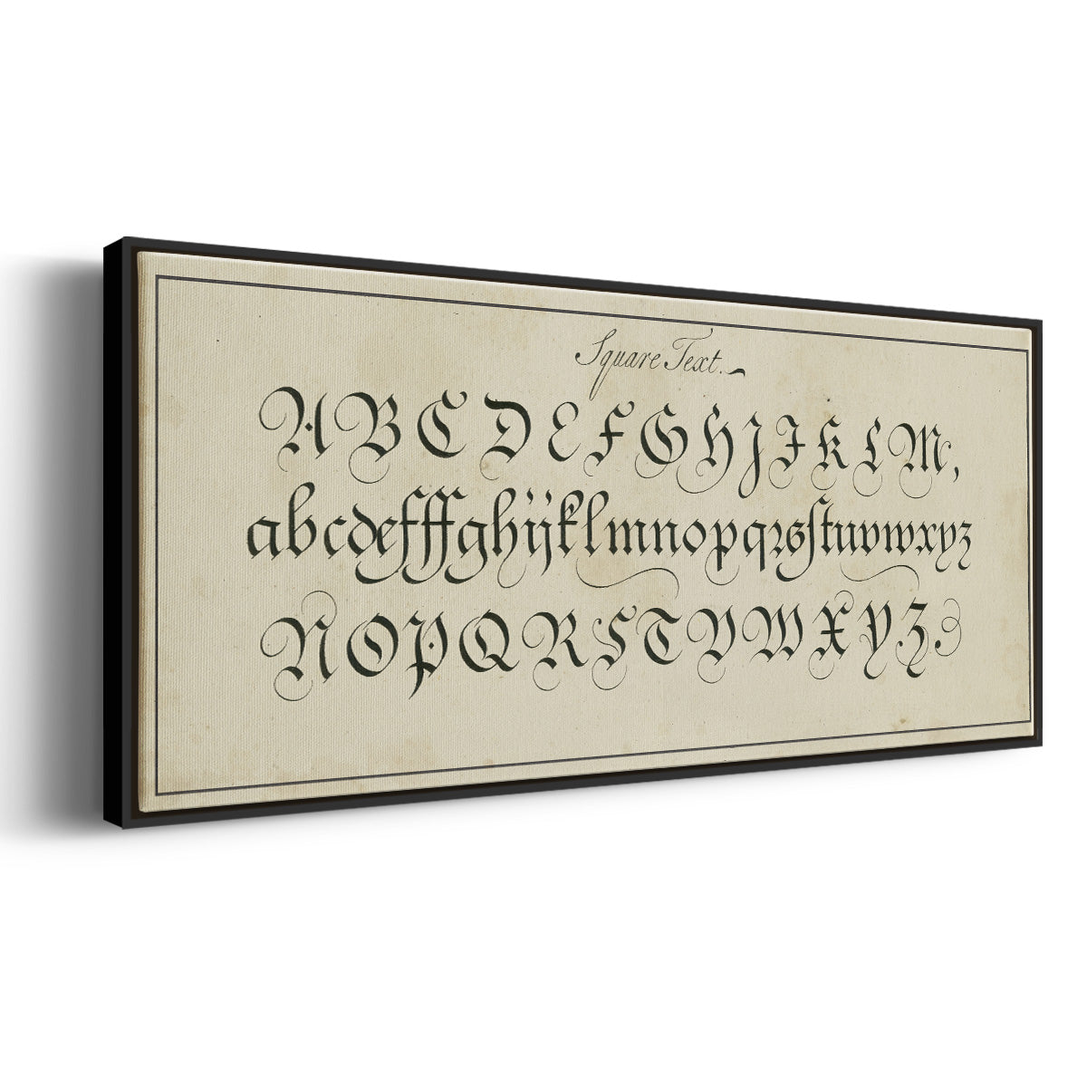 Manuscript Sampler III - Floater Framed Canvas Print