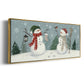 Snowmen VI - Floater Framed Canvas Print