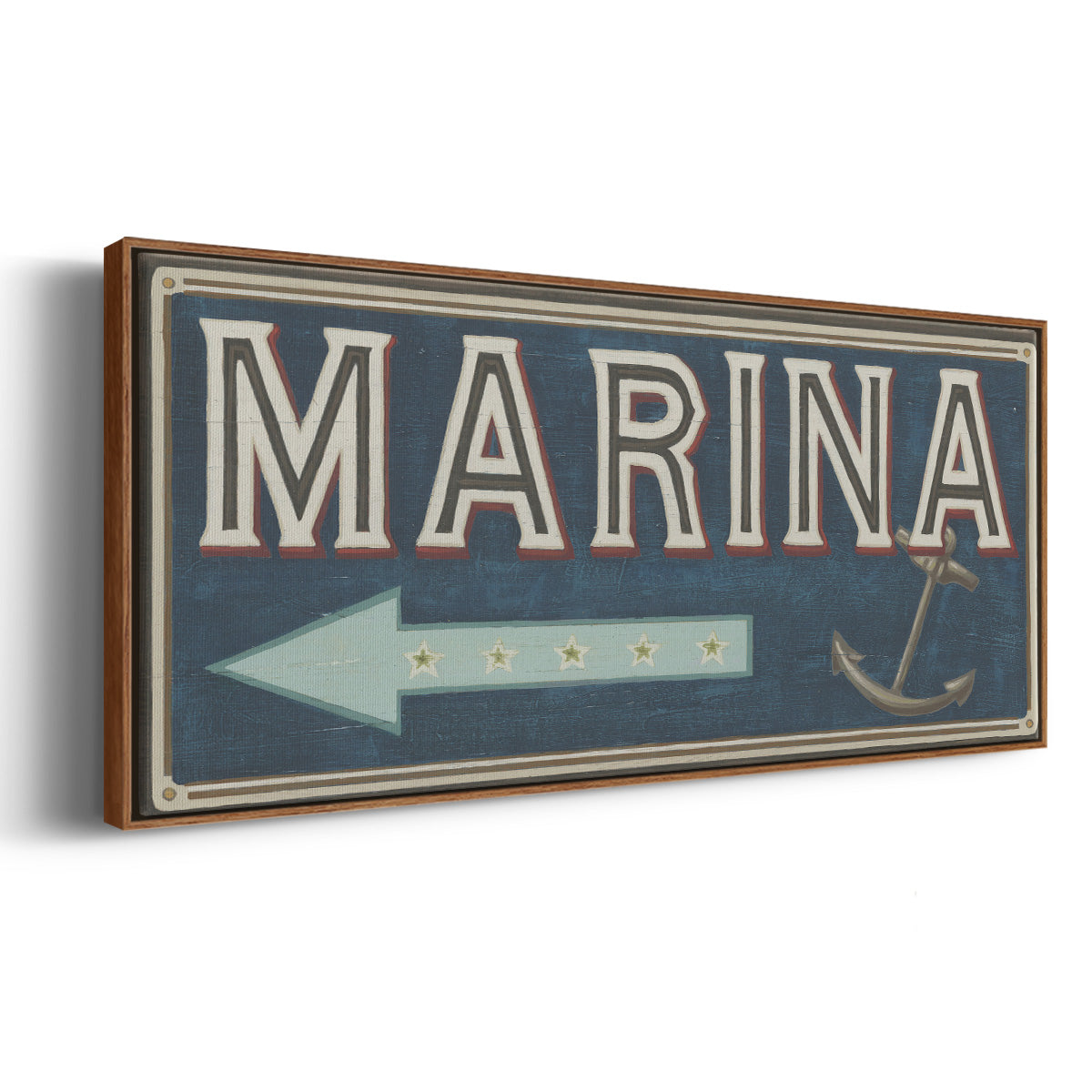 Shoreline Signs II - Floater Framed Canvas Print