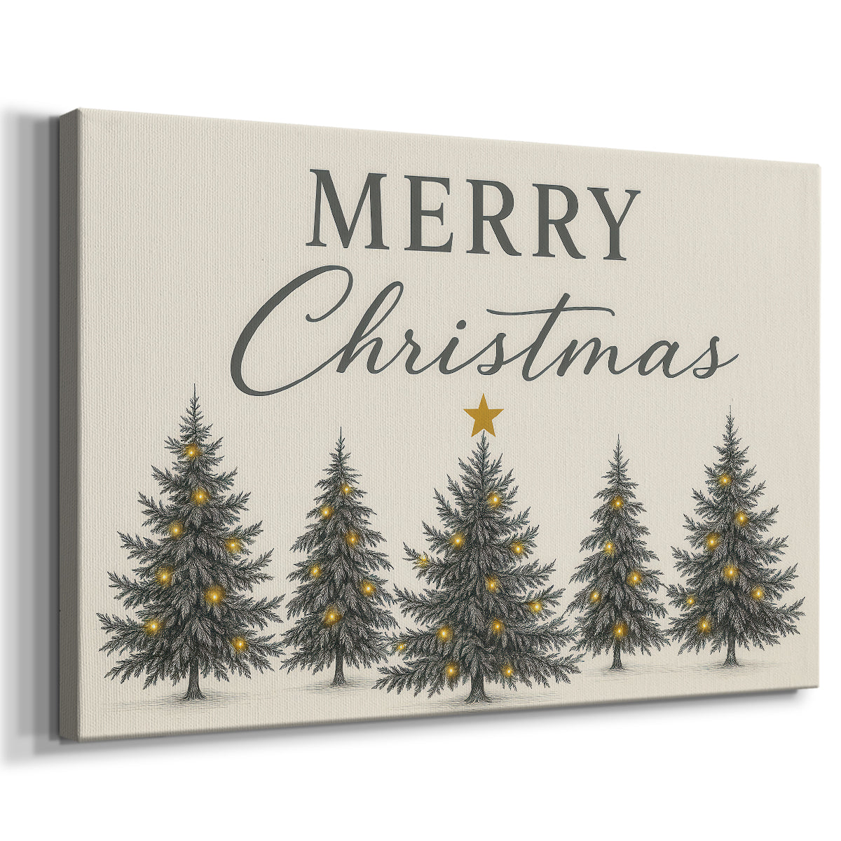Pearled Wreath of Nativity - Canvas Art Print