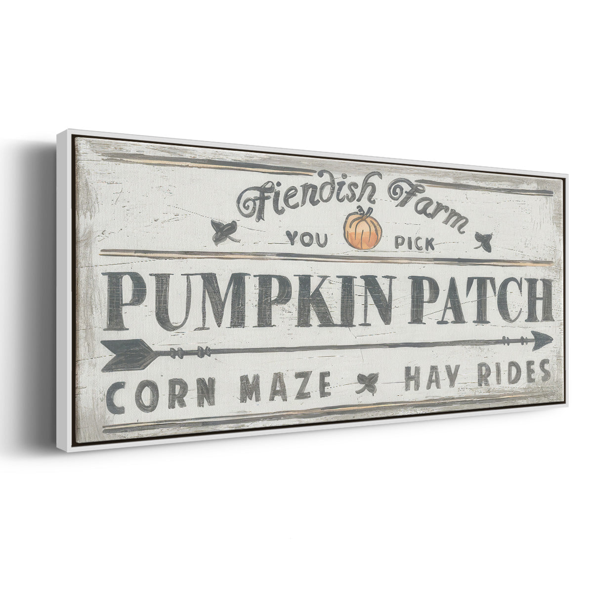 Pumpkin Patch II - Floater Framed Canvas Print