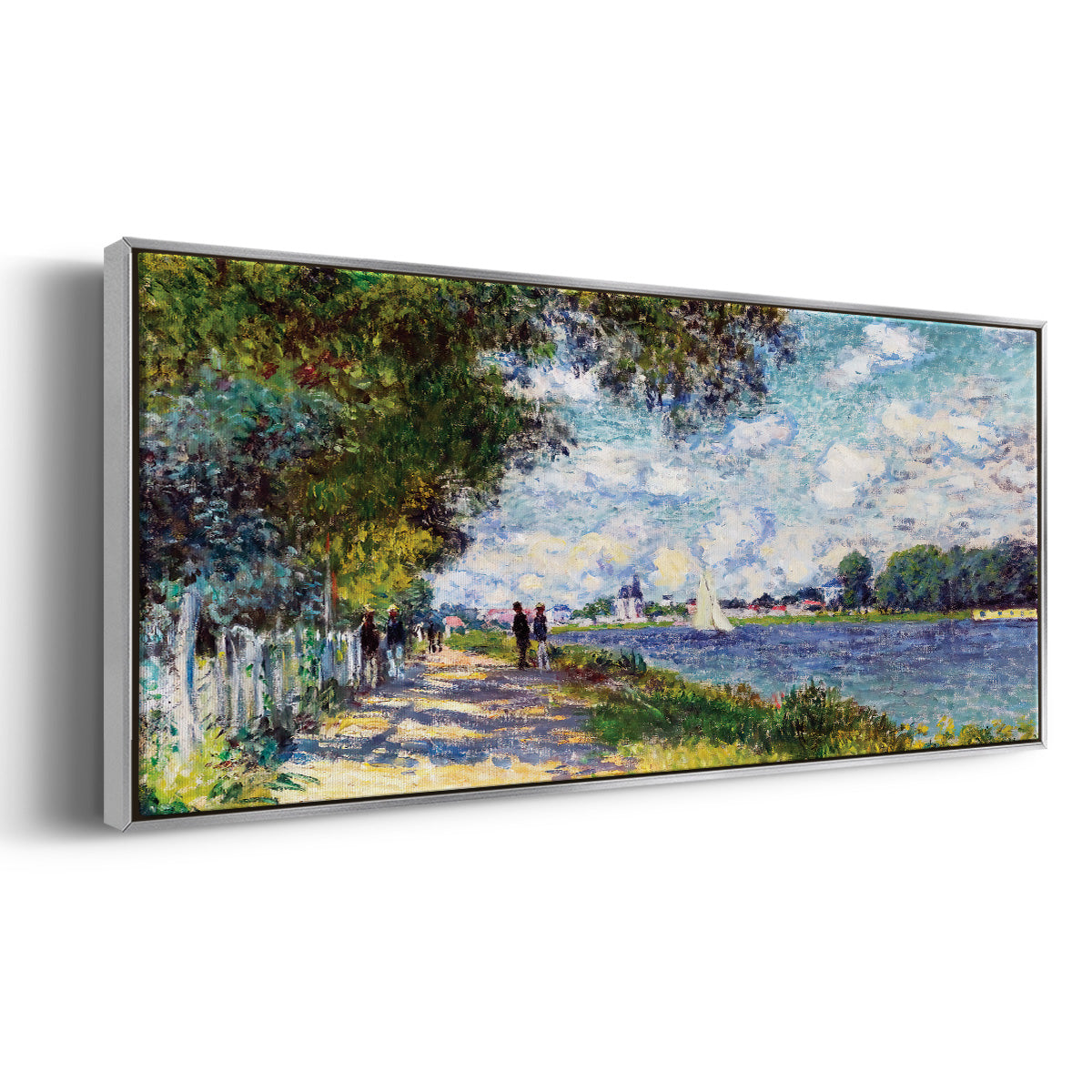 The Seine at Argenteuil, 1875 - Floater Framed Canvas Print