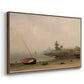 The Stranded Boat, 1863 - Floater Framed Canvas Print