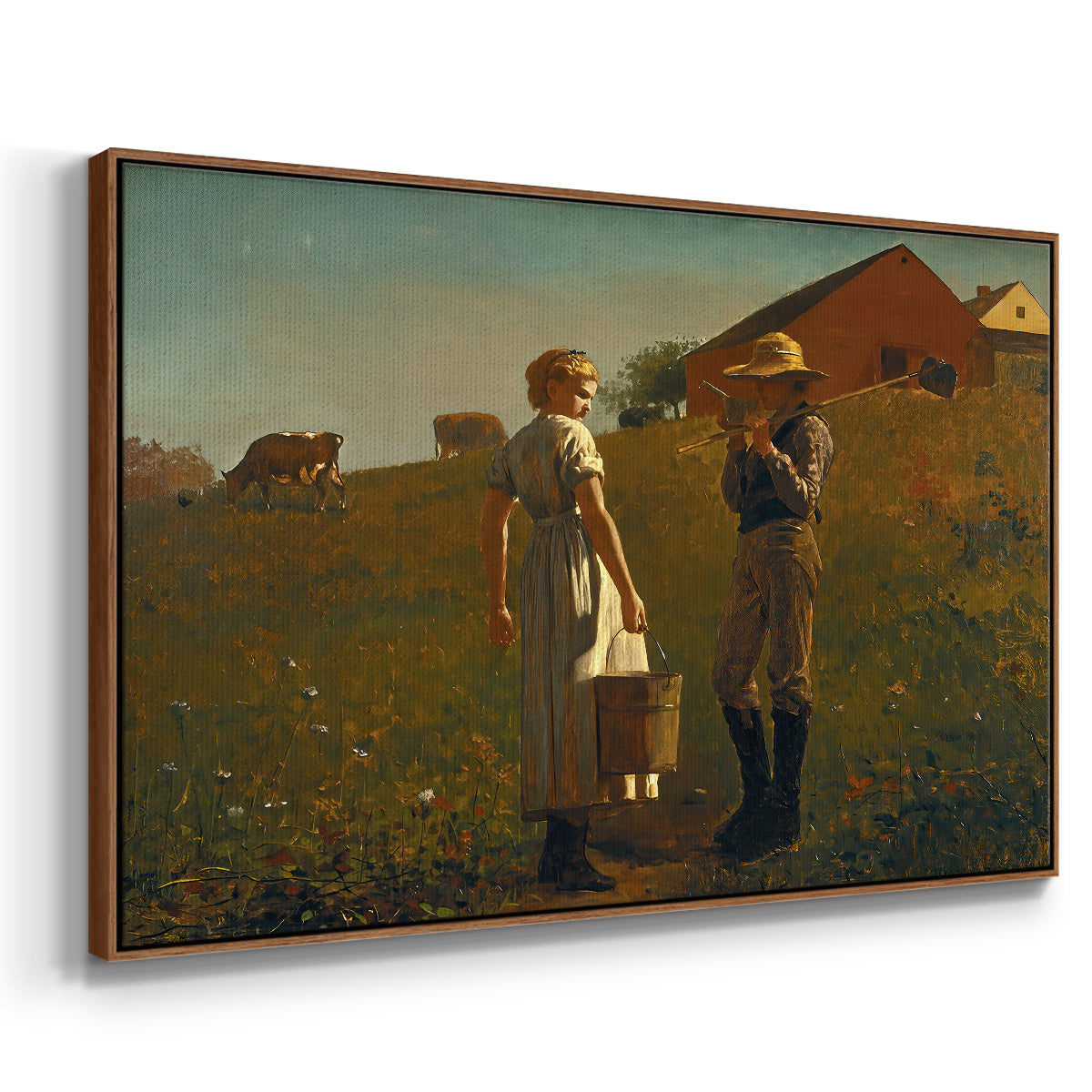 A Temperance Meeting, 1874 - Floater Framed Canvas Print