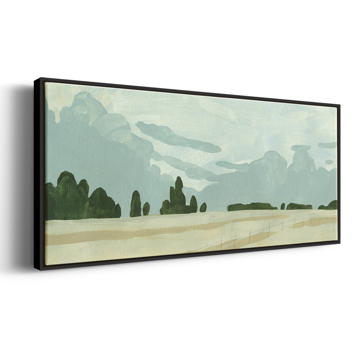 Farmland Study I - Floater Framed Canvas Print