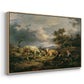 Young Peasant Couple Resting in the Field, 1829 - Floater Framed Canvas Print