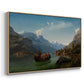 Bridal Procession on the Hardangerfjord, 1848 - Floater Framed Canvas Print
