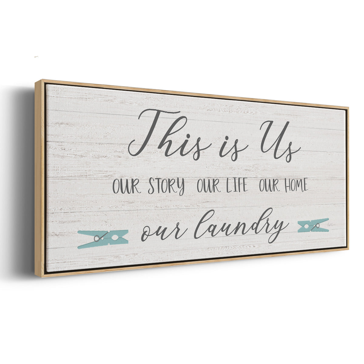Us and Our Laundry - Floater Framed Canvas Print