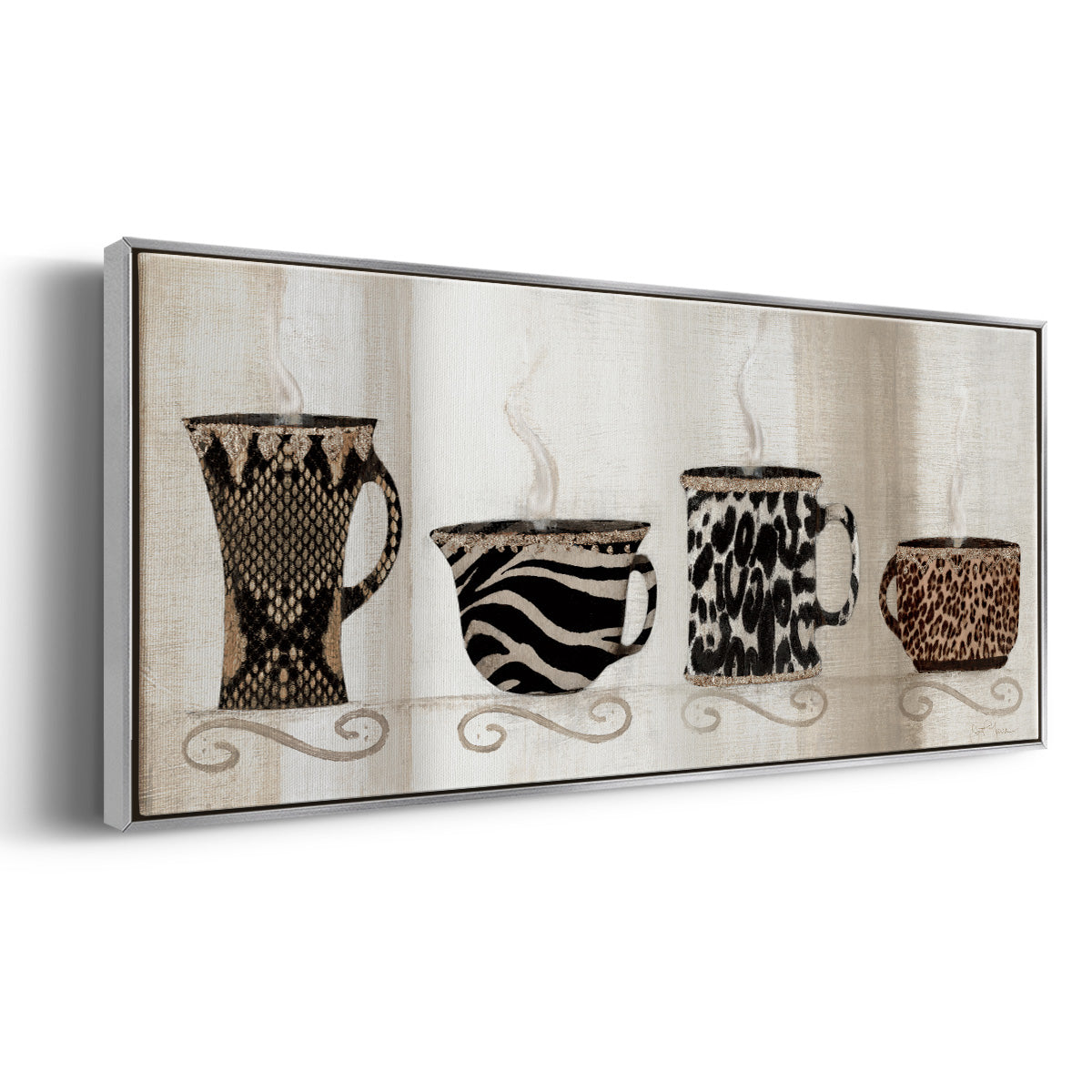 Coffee Skins II - Floater Framed Canvas Print