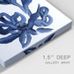 Indigo Brush Blooms I Premium Gallery Wrapped Canvas - Ready to Hang