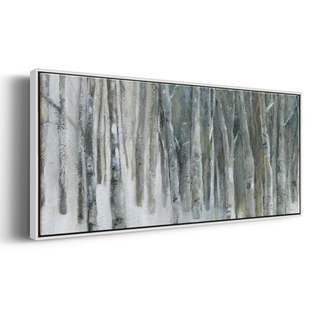Banff Birch Grove - Floater Framed Canvas Print
