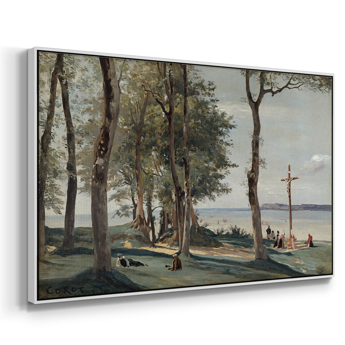A Calvary on the Cote de Grace, c. 1829 - Floater Framed Canvas Print