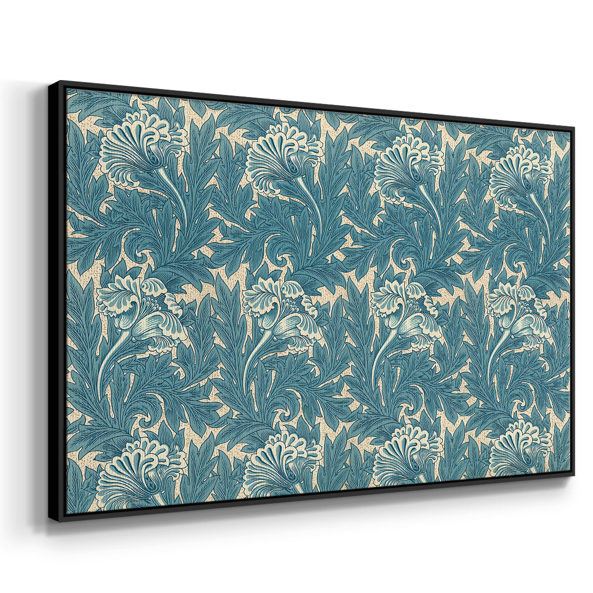 Tulip (Teal), 1875 - Floater Framed Canvas Print