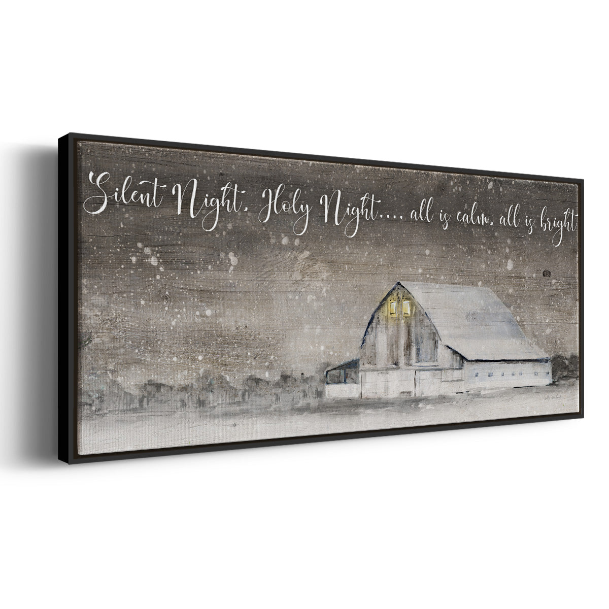 Silent Night - Floater Framed Canvas Print