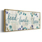 Food Family Love - Floater Framed Canvas Print
