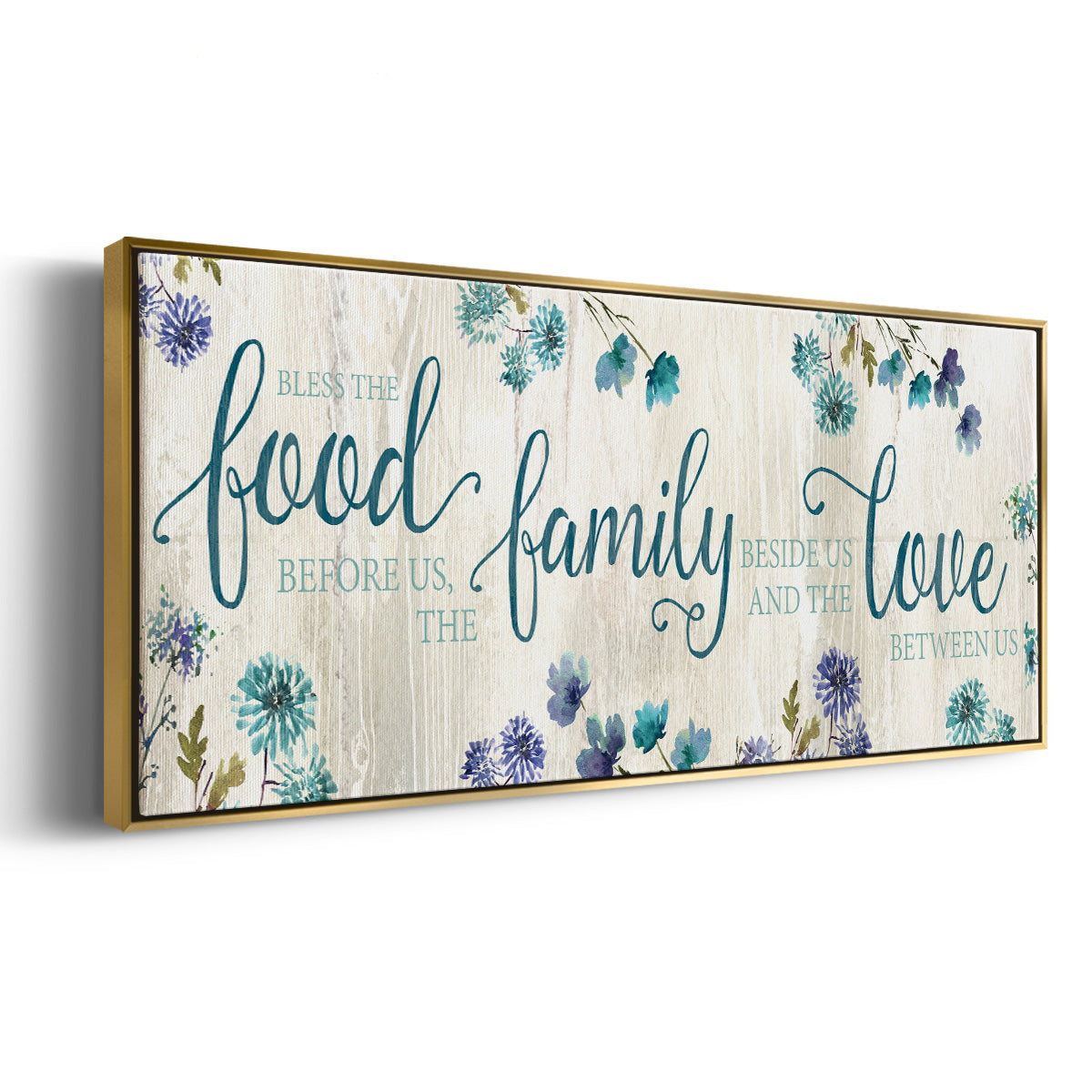 Food Family Love - Floater Framed Canvas Print