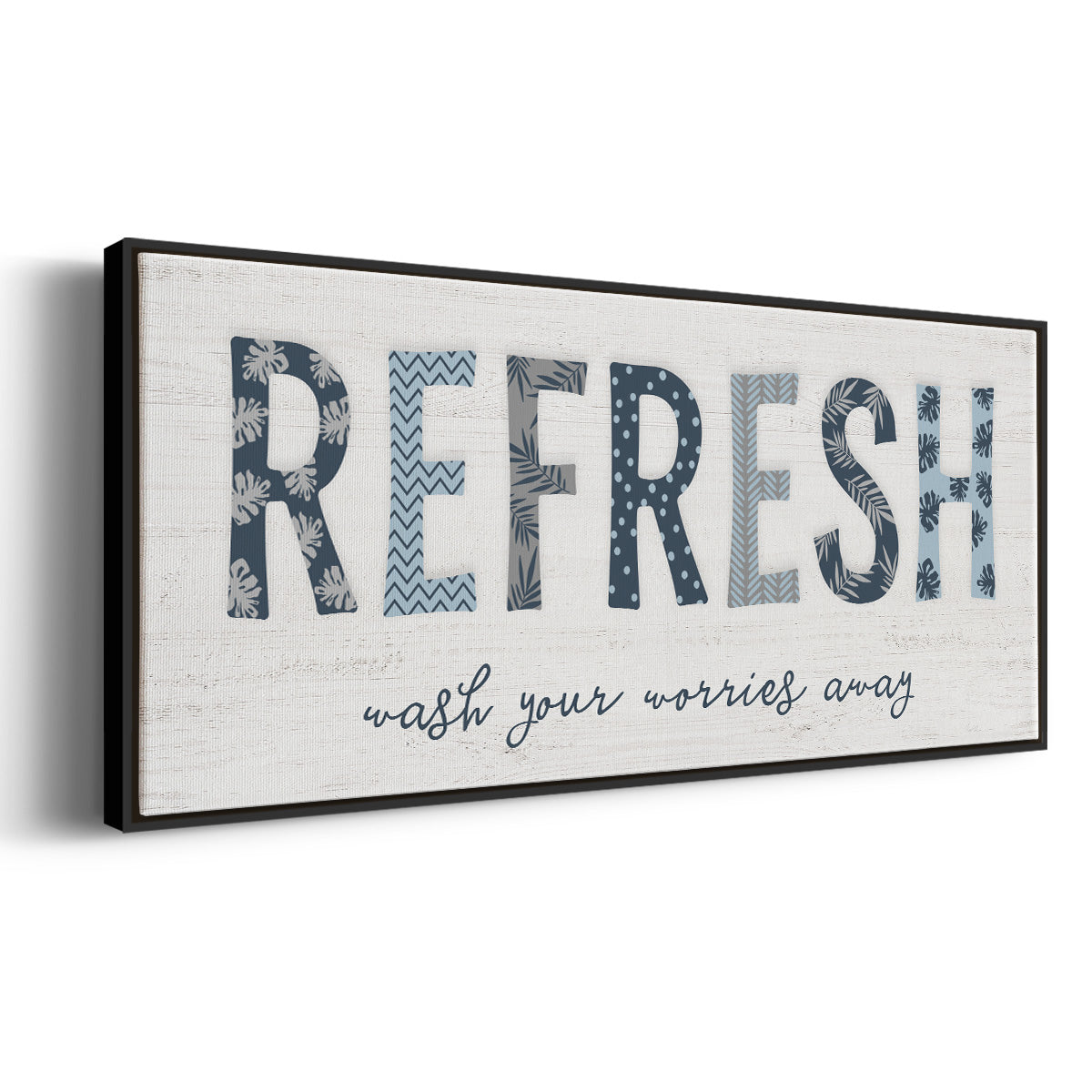 Refresh - Floater Framed Canvas Print