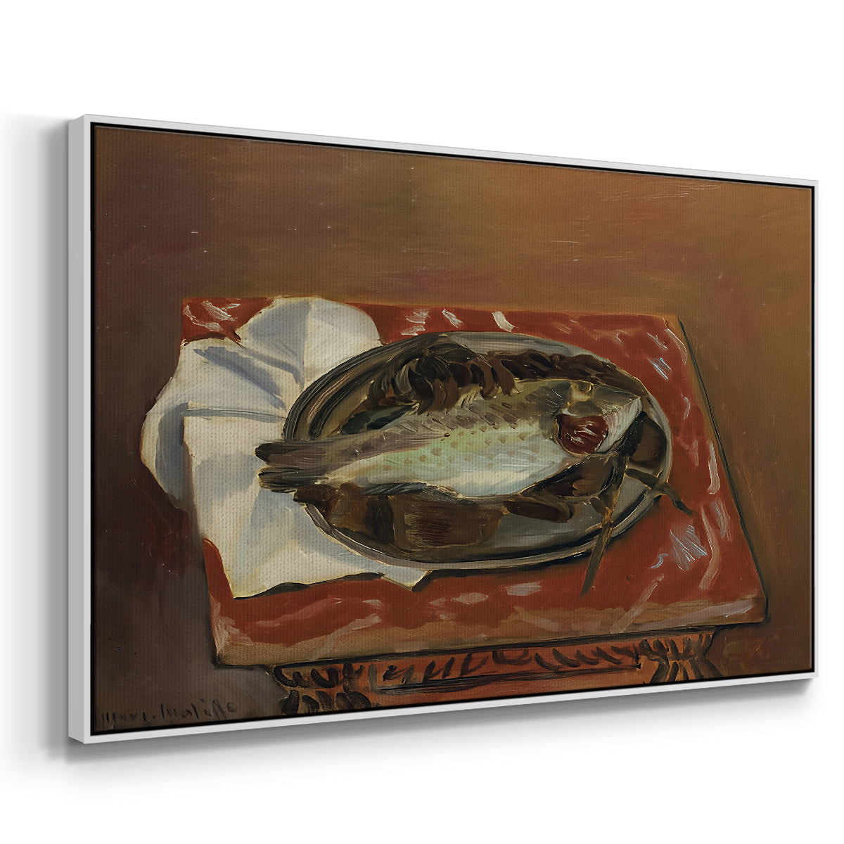Still Life with Bream (Nature morte à la daurade), 1920 - Floater Framed Canvas Print