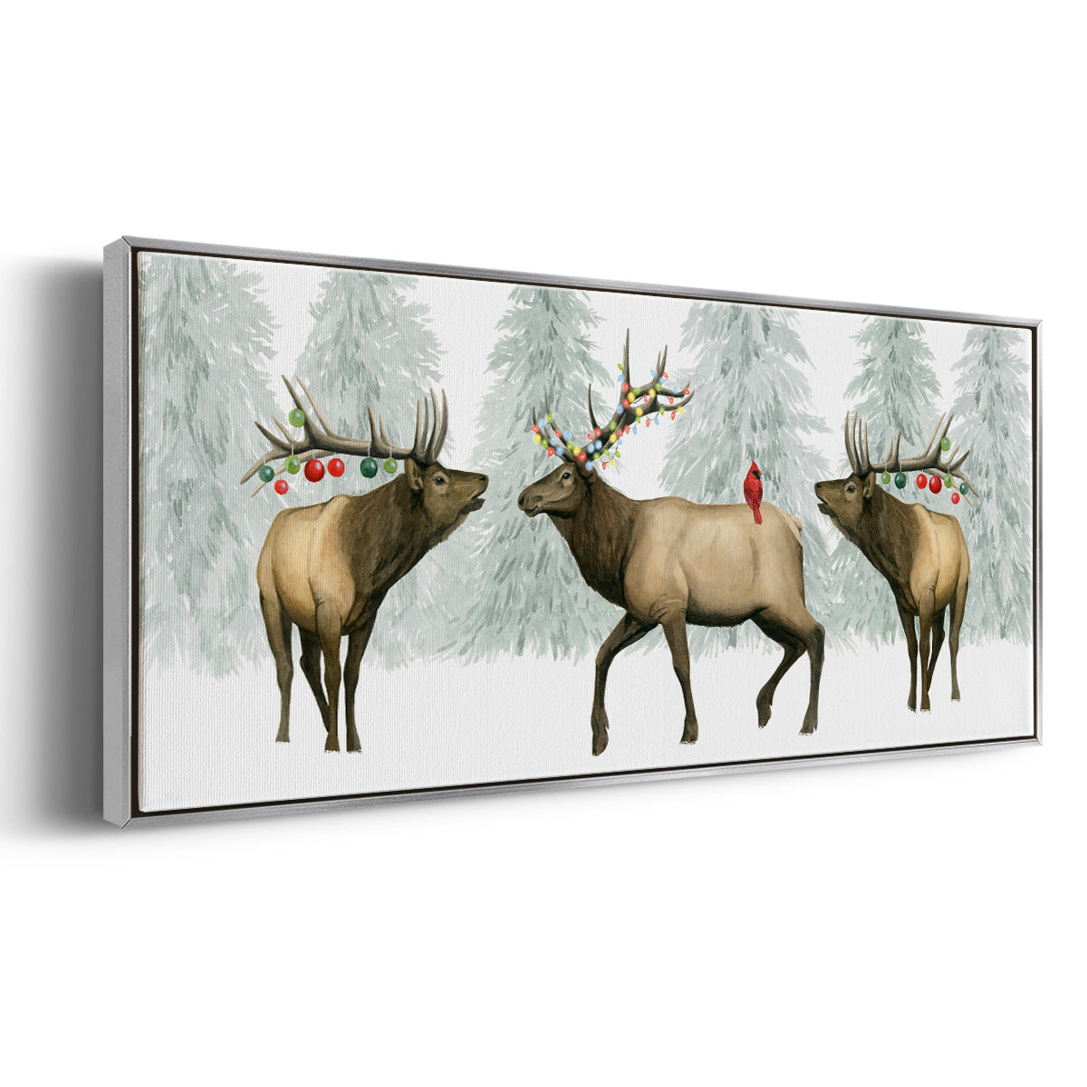 Festive Forest Collection D - Floater Framed Canvas Print