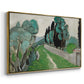 Landscape with Cypresses and Olive Trees near Nice, c. 1918 - Floater Framed Canvas Print