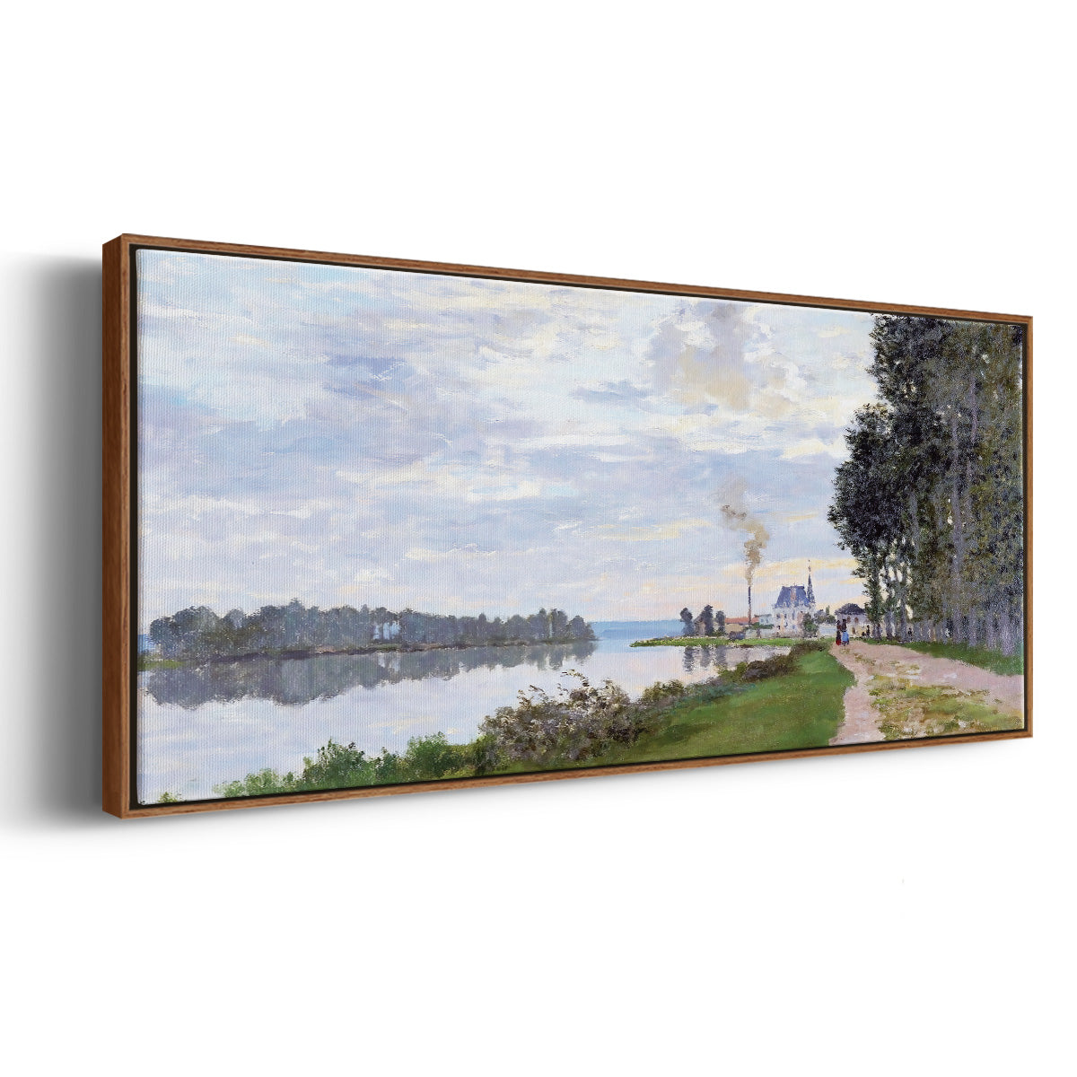 The Promenade at Argenteuil, 1872 - Floater Framed Canvas Print