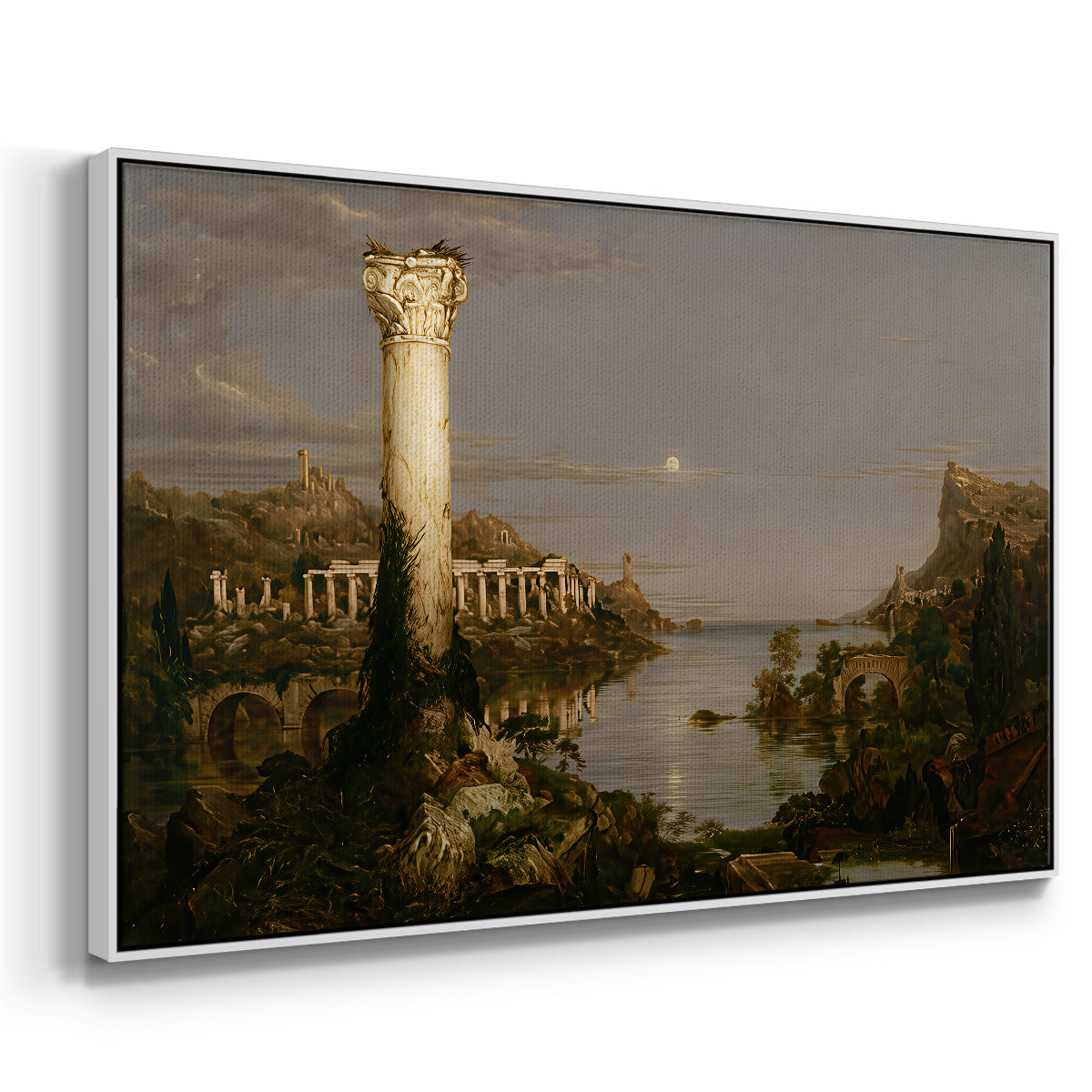 The Course of Empire: Desolation, 1836 - Floater Framed Canvas Print