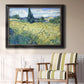 Green Wheat Field with Cypress - Ornate Framed Canvas Print