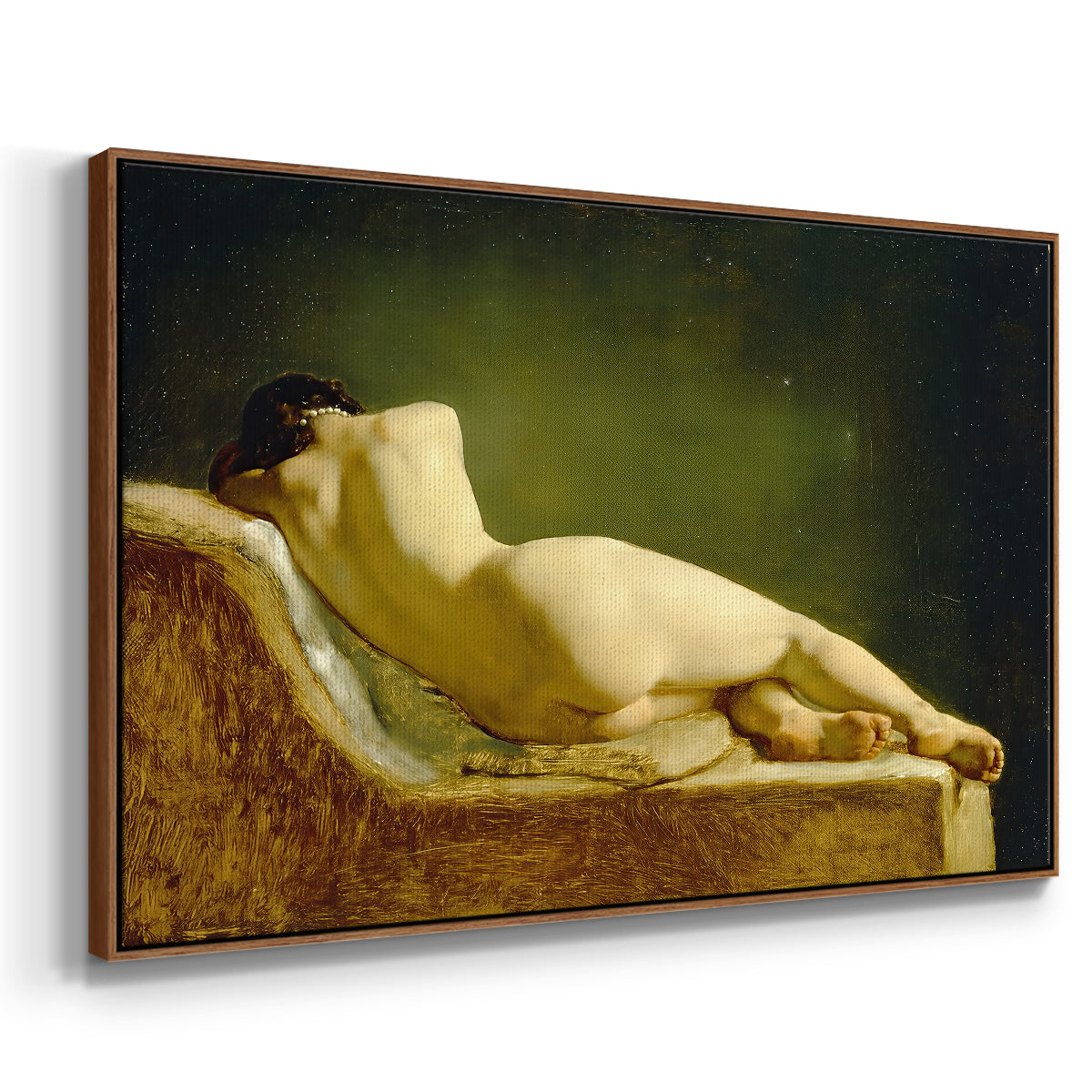 Reclining Nude (Liggende model), 1833 - Floater Framed Canvas Print