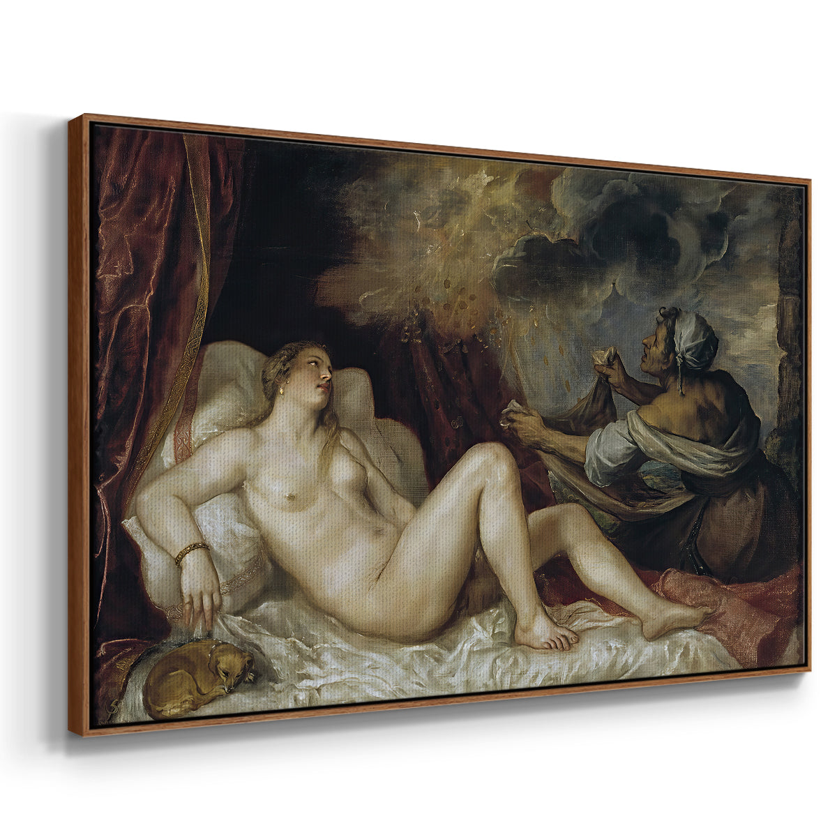 Danaë, c. 1560-1565 - Floater Framed Canvas Print