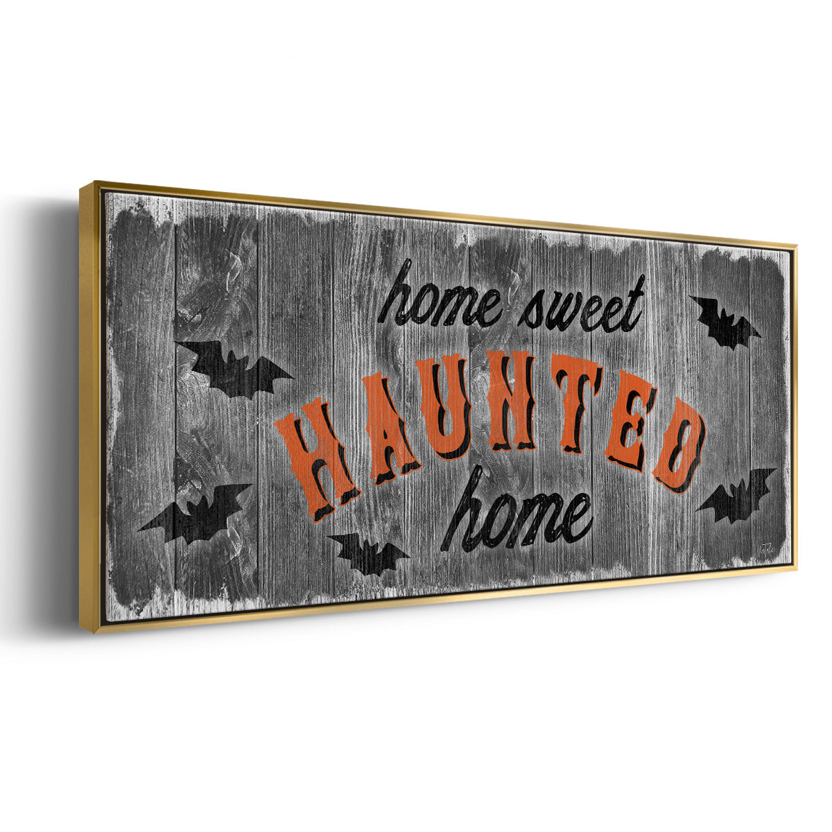Home Sweet Haunted - Floater Framed Canvas Print