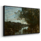 Souvenir of the Environs of Lake Nemi, 1865 - Floater Framed Canvas Print