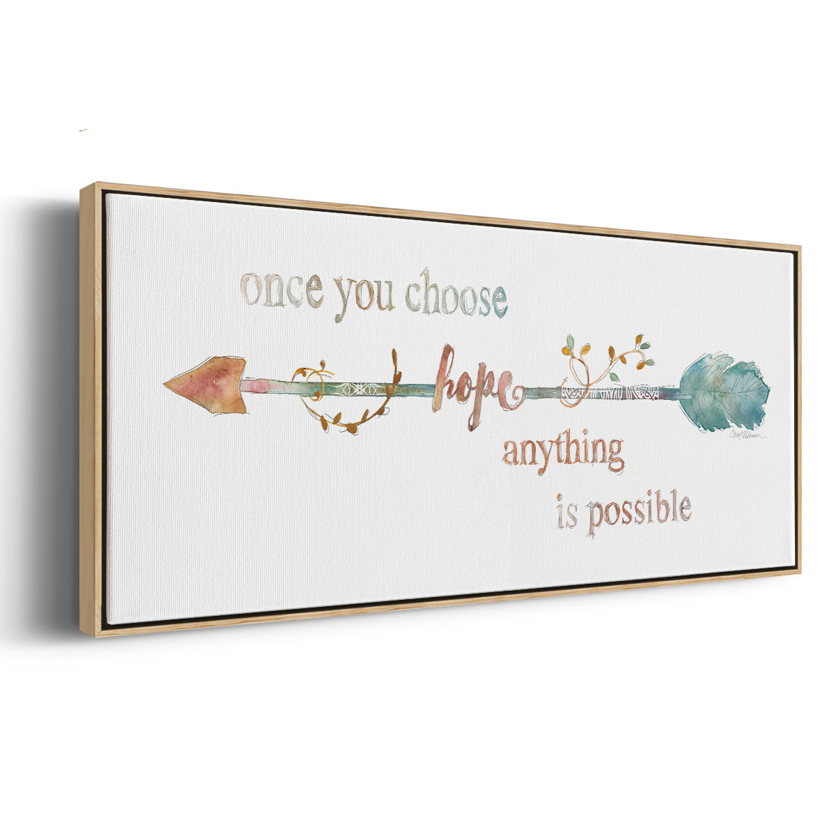 Arrow of Hope - Floater Framed Canvas Print