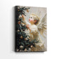 Candlelit Mistletoe Green - Canvas Art Print