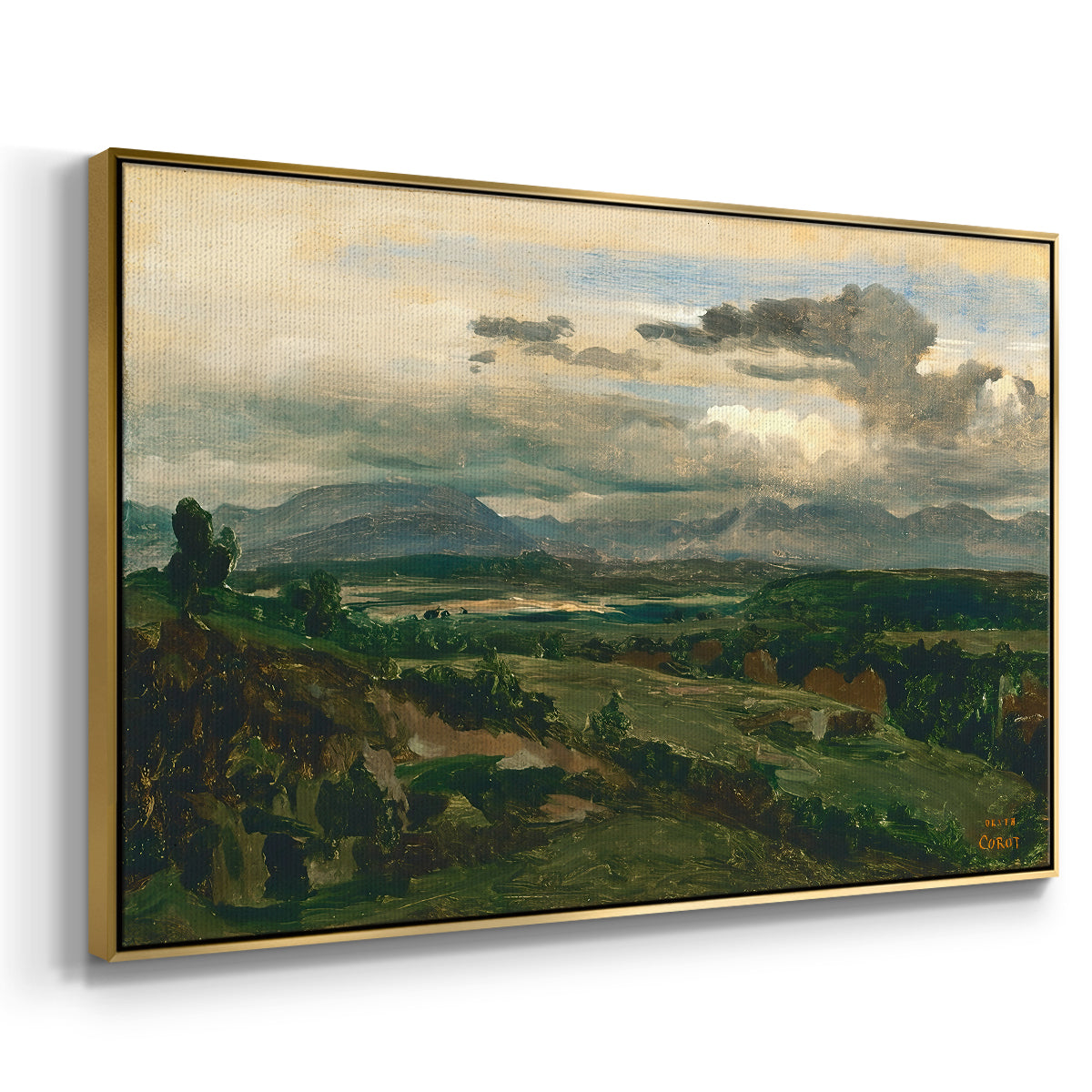 Civita Castellana, c. 1860s - Floater Framed Canvas Print