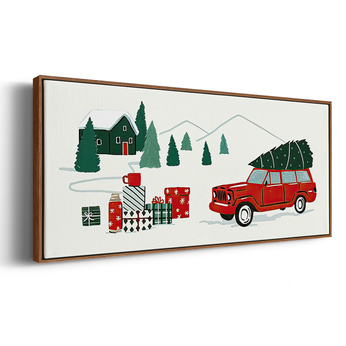 Going to Grandmas Collection D - Floater Framed Canvas Print