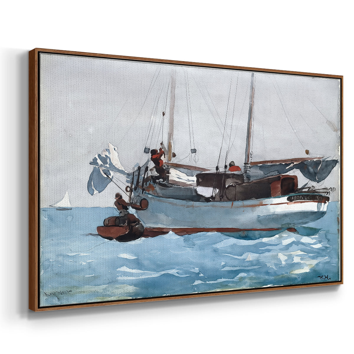 Taking on Wet Provisions, 1903 - Floater Framed Canvas Print
