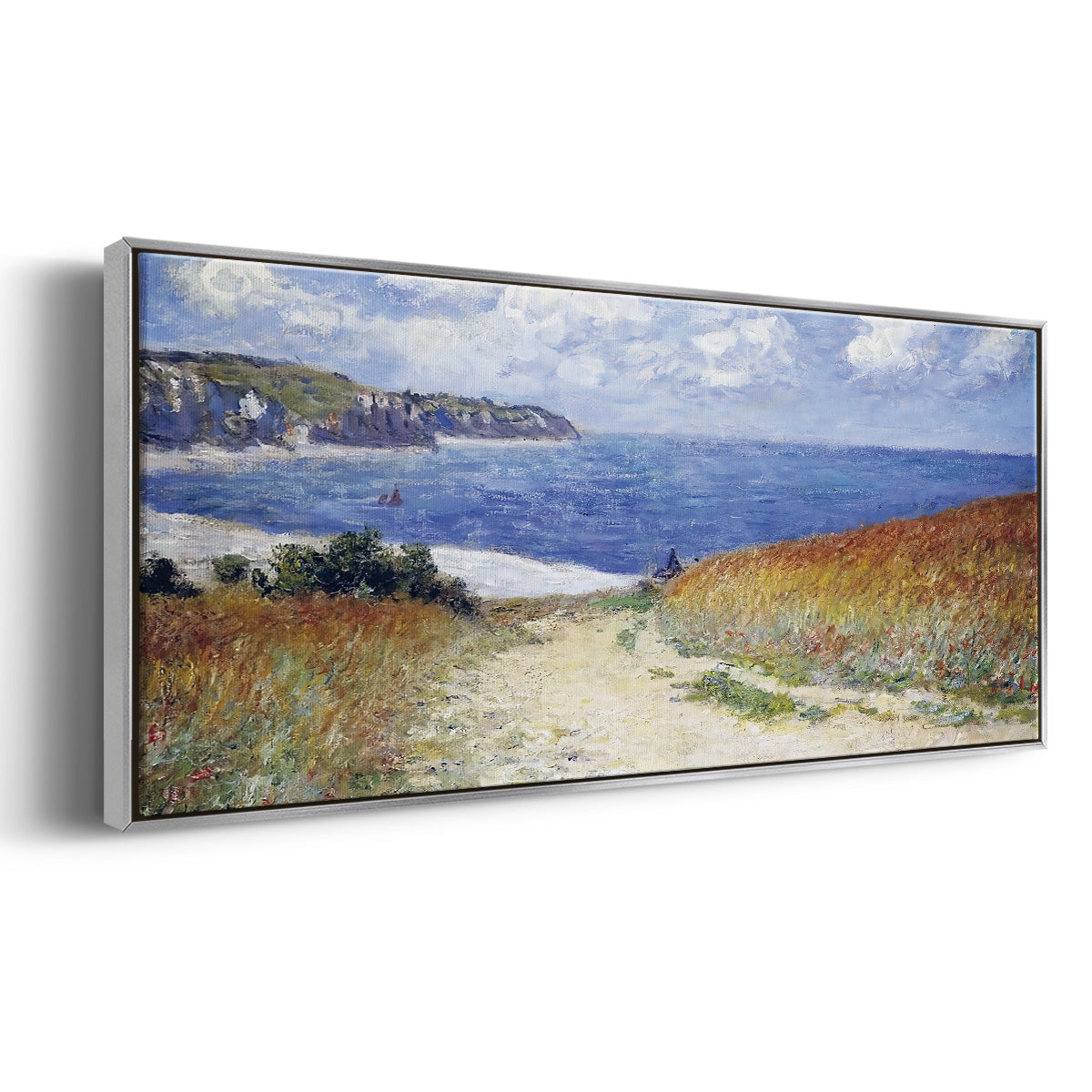 The Passage to the Sea Near Pourville, 1882 - Floater Framed Canvas Print