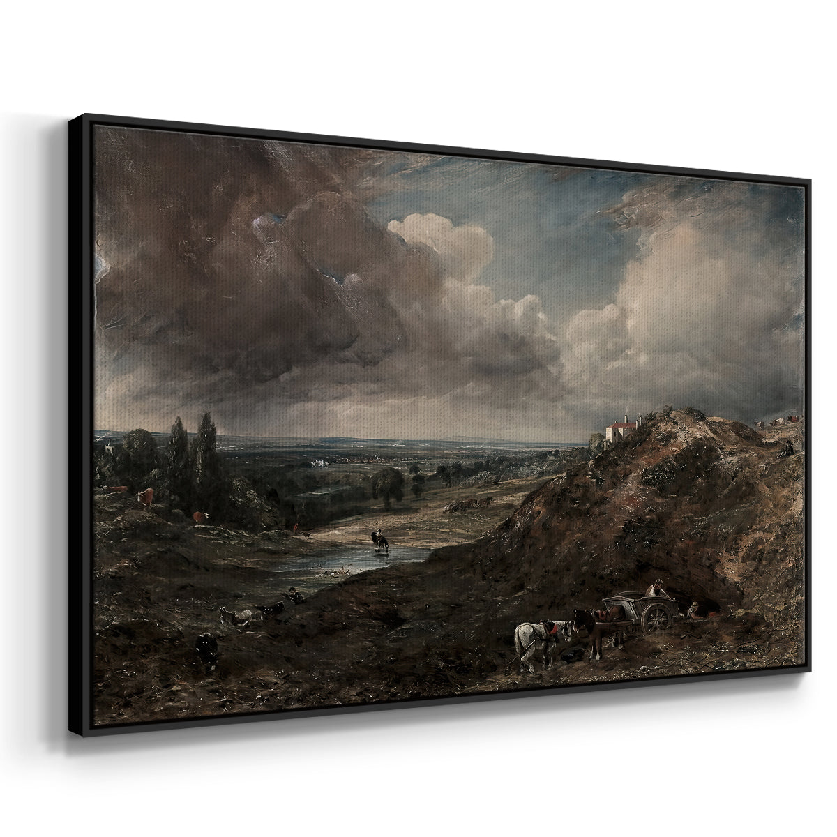 Branch Hill Pond, Hampstead Heath, c. 1828 - Floater Framed Canvas Print